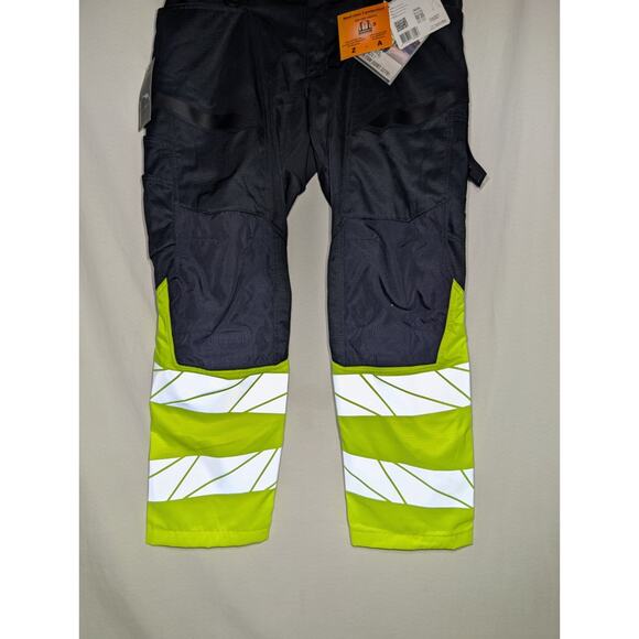 MASCOT 19679 Mens Accelerate Safe Trousers 42.5 With Kneepad Pockets Navy Hi Vis - Picture 2 of 7